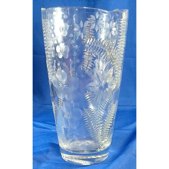 Stunning Thomas Dresden 12" 12lb Fantasy Flowers Brilliant Cut Gl… - Picture 5 of 11